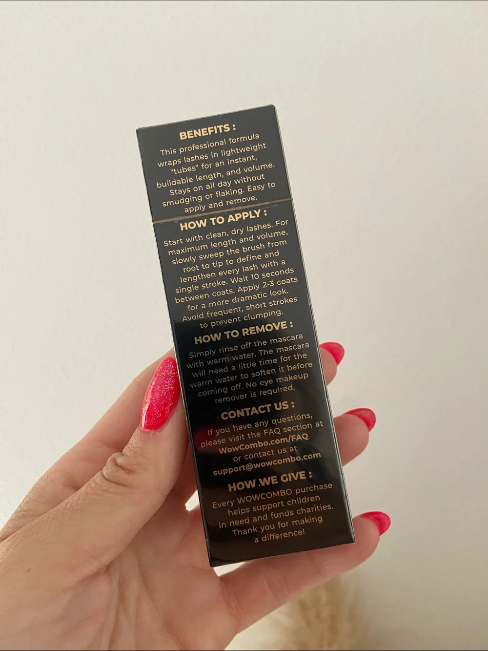 WowCombo My Amazing Lash tubing mascara rich black length & volume makeup .34 oz